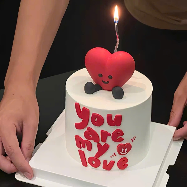 Set silicon - trái tim đỏ, chân tay và chữ you are my love.