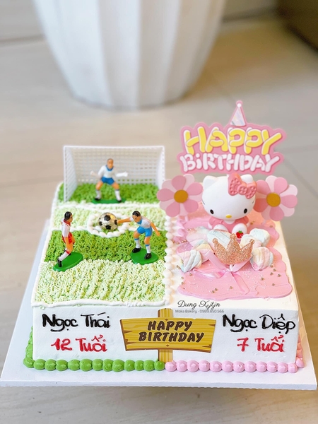 set 12 chữ HPBD gắn mũ ở giữa-HỒNG.