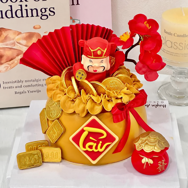 Set đất nặn-CHỮ TÀI hình thoi và dây (màu ĐỎ VÀNG) - kèm dây.