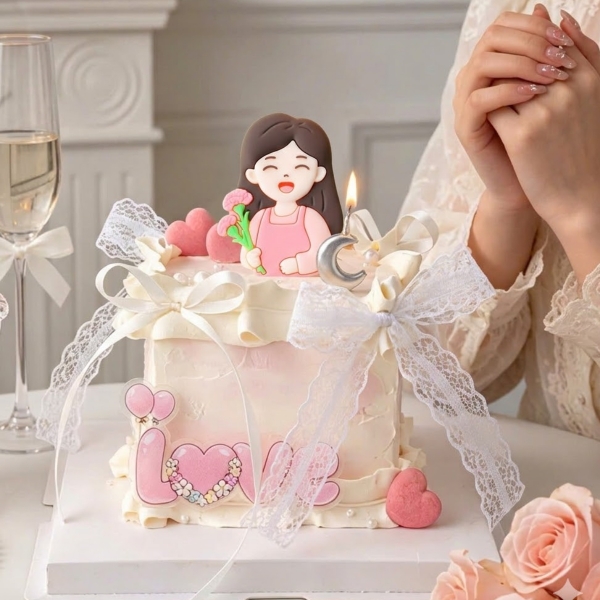 Vỉ 5 cây nến TRĂNG -màu bạc.
