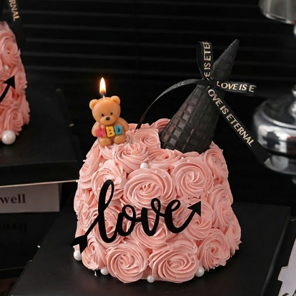 Vỉ 5 nến gấu vàng HPBD.