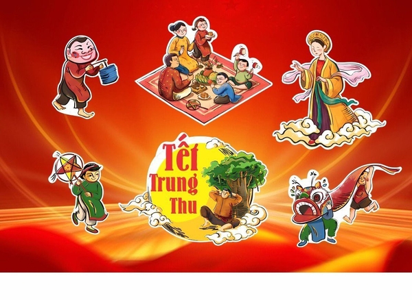 Set giấy trung thu - Cây đa chú cuội (CT).