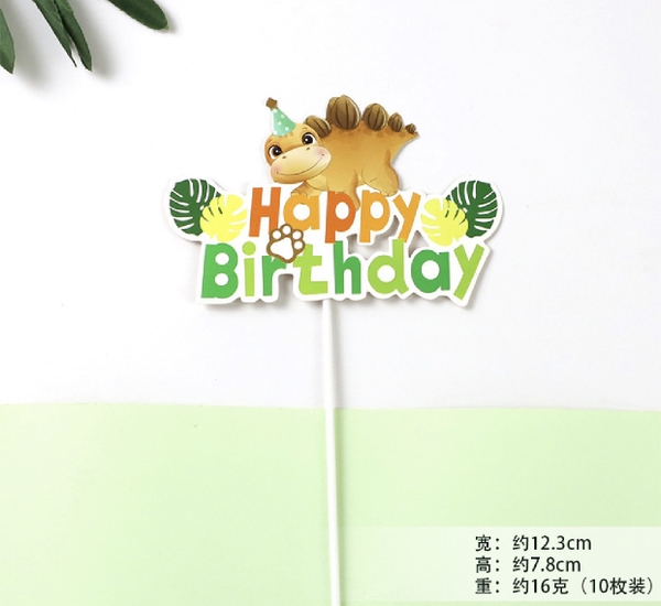 Set 10 cây cắm HPBD Khủng long (M6).