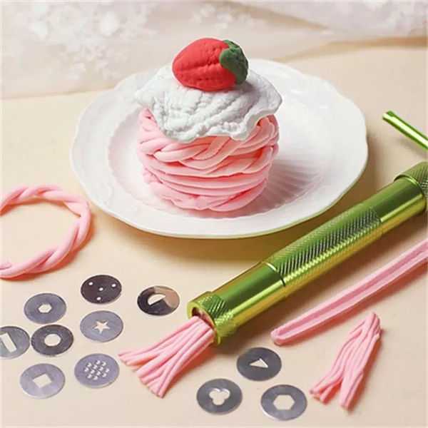 Bộ dụng cụ đùn đất, tạo hình đất set, fondant, gum.