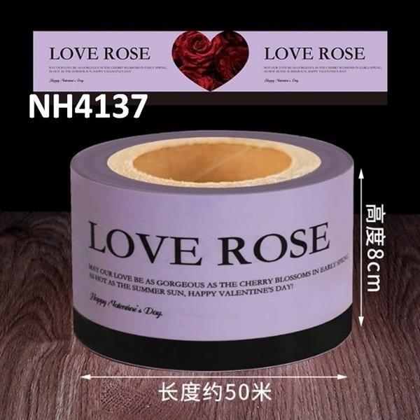 Thành bánh mica 8cm-LOVE ROSE (TÍM).