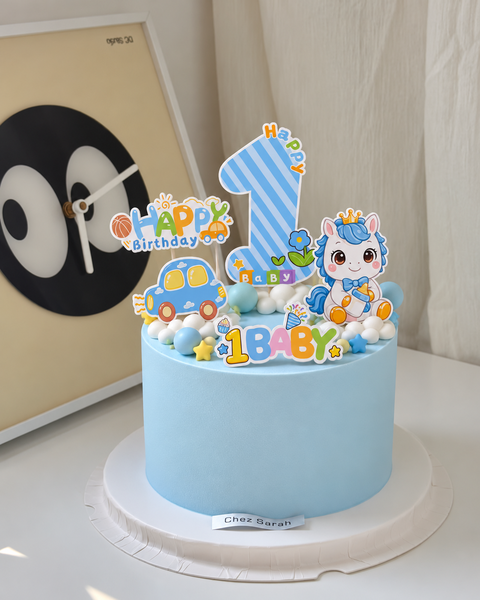 Combo 5 set giấy - ngựa số 1 và bình sữa -XANH.