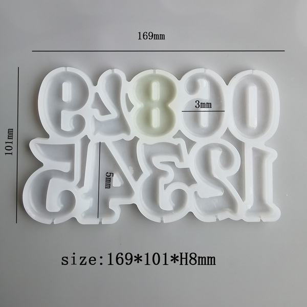 Khuôn silicon - Số cao 5cm.