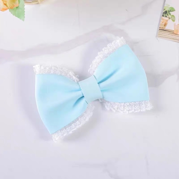 Nơ viền ren trắng -XANH XẢ KHO.
