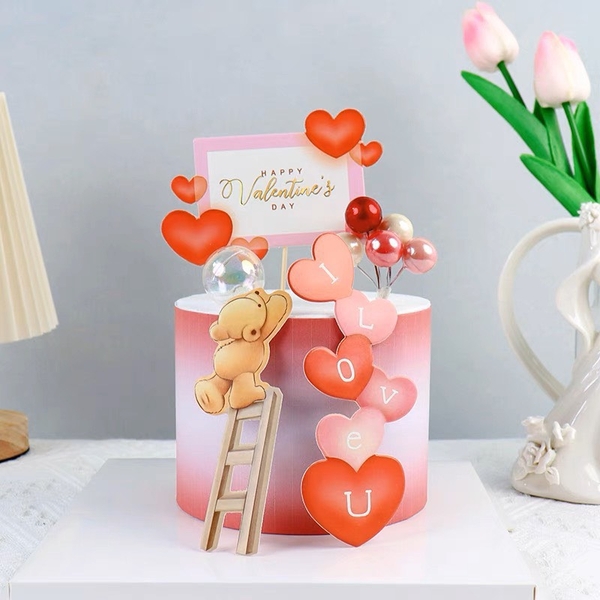 MUA 1 TẶNG 1 -Combo 2 set giấy Gấu bắc thang và tim đỏ.