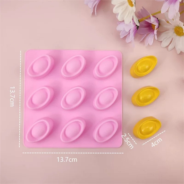 Khuôn Silicon-9 thỏi vàng.