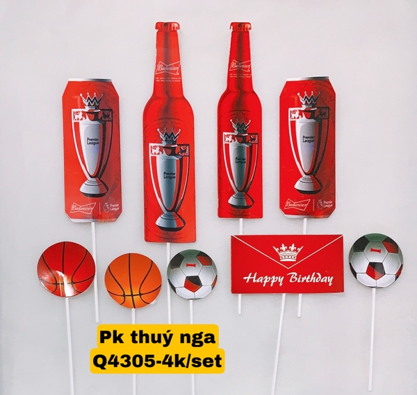 SET 10 Bộ cắm GIẤY bia đỏ (xả kho) mũ 1 tặng 1.