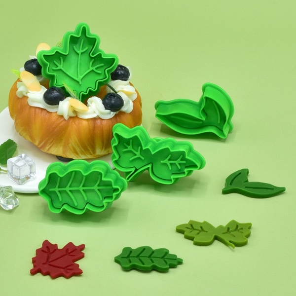 Set 4 khuôn nhấn - LÁ CÂY (4 mẫu lá).