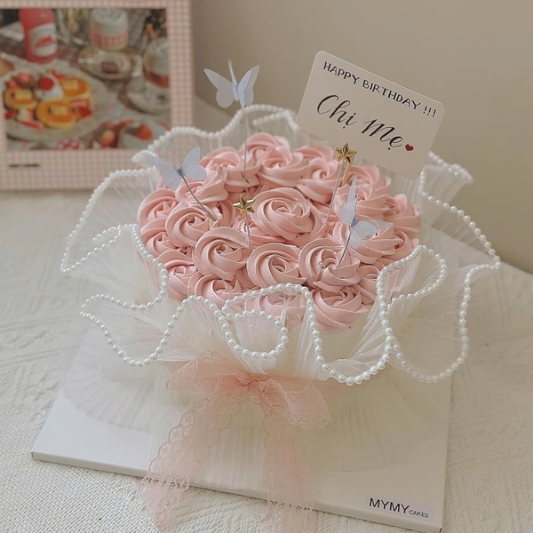 Set 5 bướm vải tuyn 2 lớp-TRẮNG.