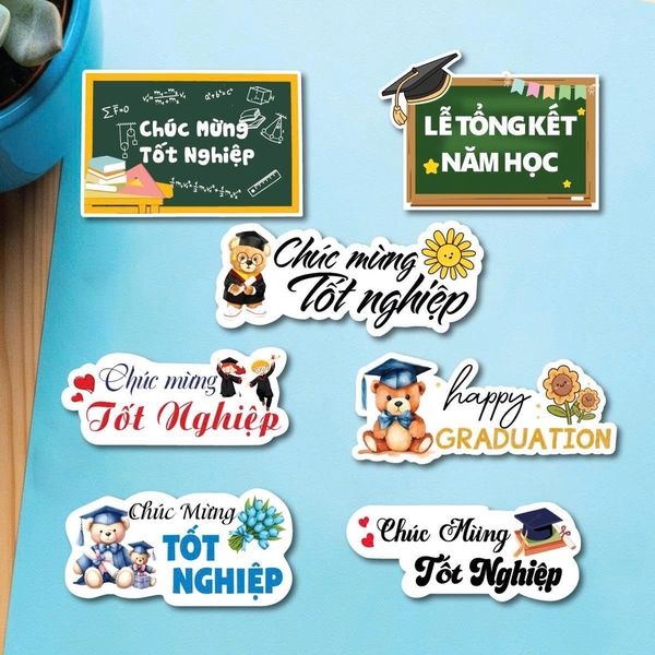 Set 35 thẻ giấy SX- chúc mừng tốt nghiệp mix mẫu.