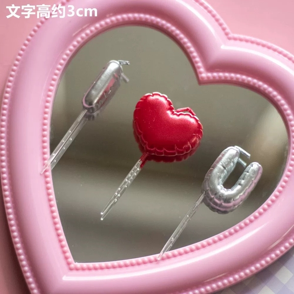 Nến I ❤️ U (vỉ)-MÀU BẠC.