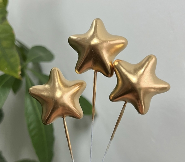Set 20 ngôi sao xốp (kt 2.5-3-4-5cm)-VÀNG ĐỒNG.