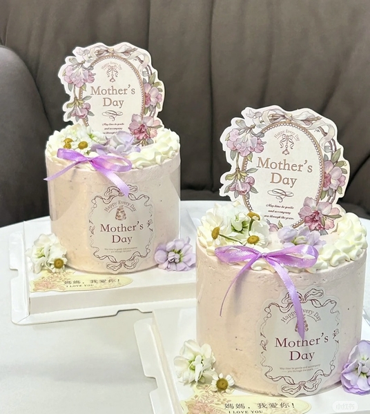 Set 60 bảng giấy hoạ tiết hoa hình OVAL mix 2 mẫu - HAPPY MOTHER'S DAY.