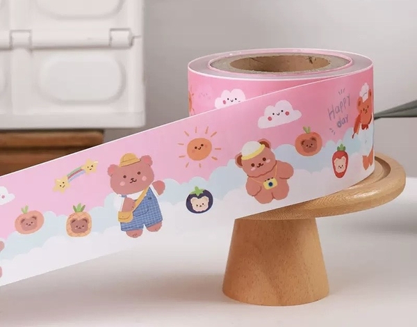 Thành bánh 8cm-Gấu đầu bếp.