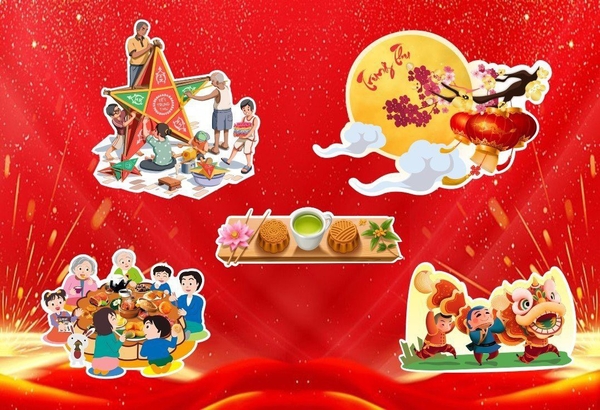 Set giấy trung thu-gia đình sum vầy (CT).