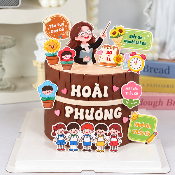5 set giấy 20.11-  cô mẫu 6 (cô giáo và học sinh- cô áo đen).