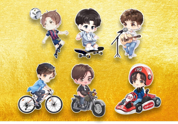Set giấy 6 cậu bé năng động.