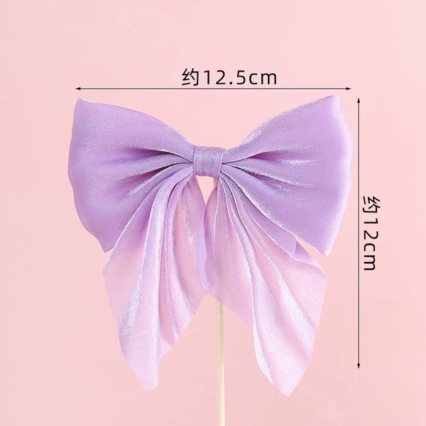 Nơ vải LỤA TRƠN-TÍM.