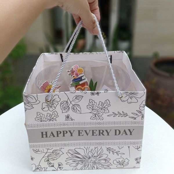 Set 10 túi giấy -  size nhỏ 18.5x18.5x15 cm (đựng hộp 4 ngăn).