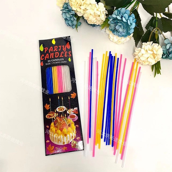 Hộp Nến tăm dài vỏ đen (1 hộp 24 vỉ - 18 cây/vỉ).