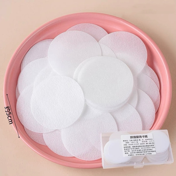 Hộp 120 miếng giấy gạo cắt sẵn (đường kính 5cm).