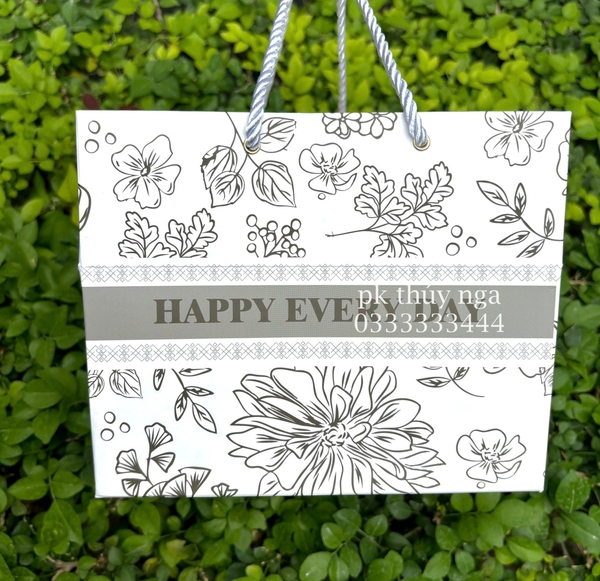 Set 10 túi giấy -  size nhỏ 18.5x18.5x15 cm (đựng hộp 4 ngăn).