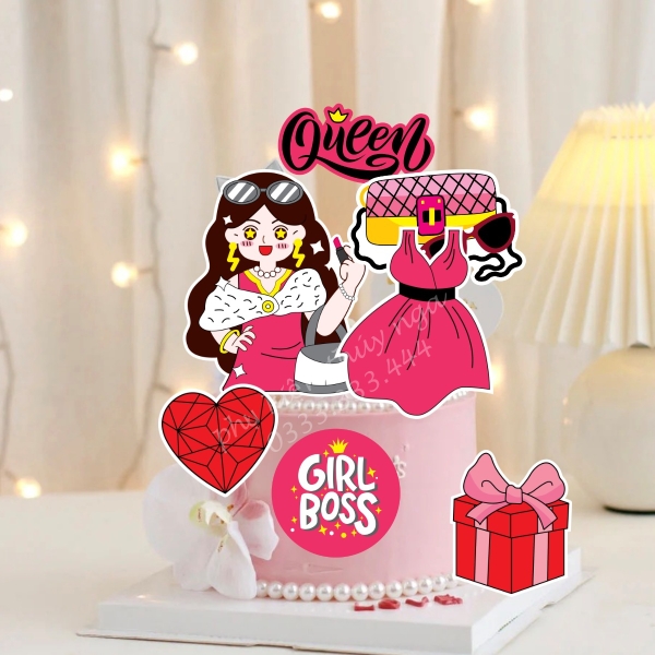 Combo 2 set giấy - quý bà hồng Girl boss.