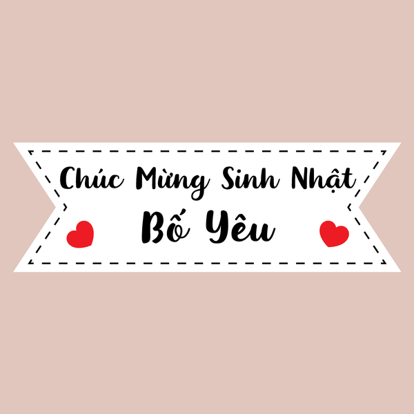Set 60 bảng giấy-HPBD Bố yêu (bao gồm que cắm).