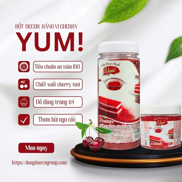Bột Rắc Bánh - vị Cherry.