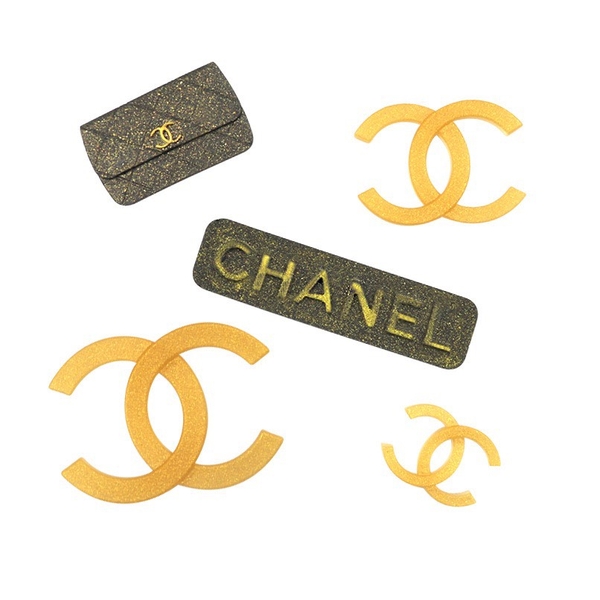 Khuôn silicon-logo chanel (5 chi tiết).