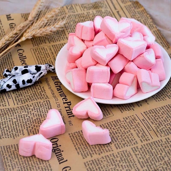 KEO- Kẹo mashmallow 1kg - Tim Hồng