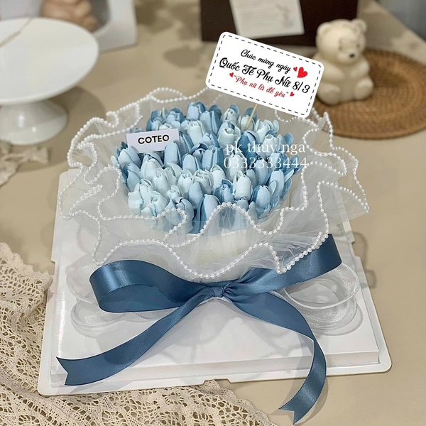 Set 100 thẻ giấy trắng Chúc mừng ngày Quốc tết phụ nữ 8-3 - phụ nữ là để yêu thương (HÌNH CHỮ NHẬT).