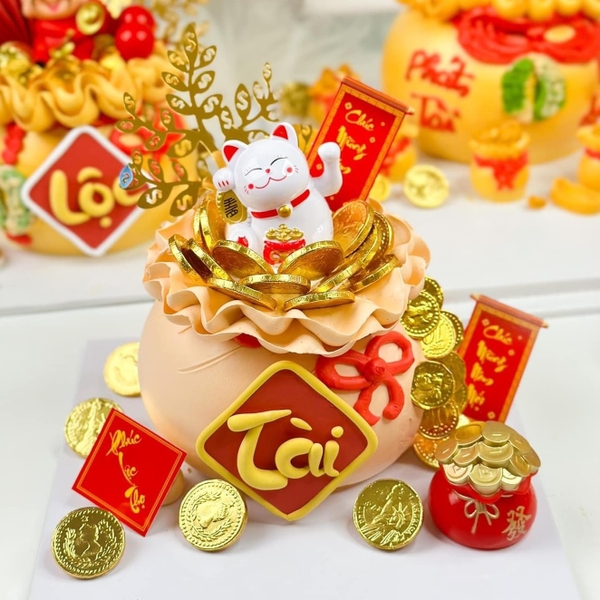 Set đất nặn-CHỮ TÀI và dây (màu ĐỎ VÀNG) - kèm dây.
