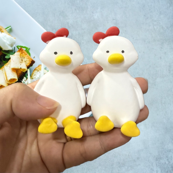 Set 5 vịt NGỒI (chất liệu đất nặn).