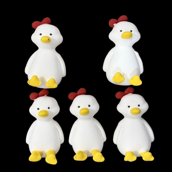 Set 5 vịt NGỒI (chất liệu đất nặn).