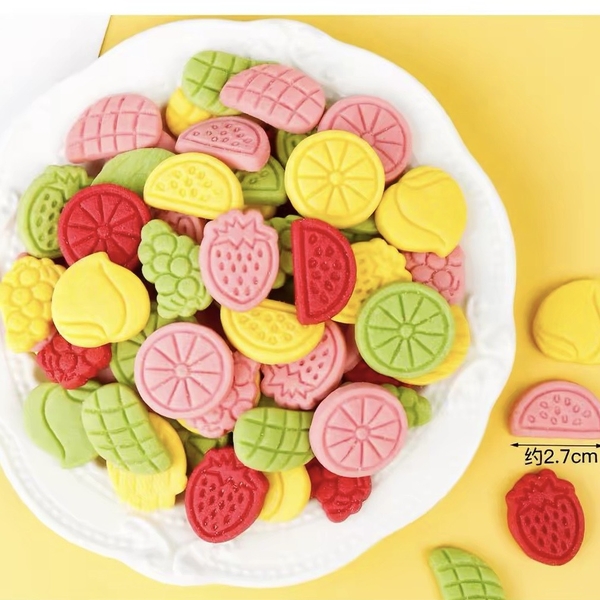 Bánh quy gói 180gam- hình trái cây (hoa quả) mix mẫu.