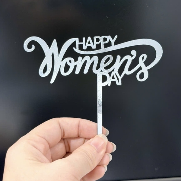 Set 10 mica women's day uốn trên-MÀU BẠC.