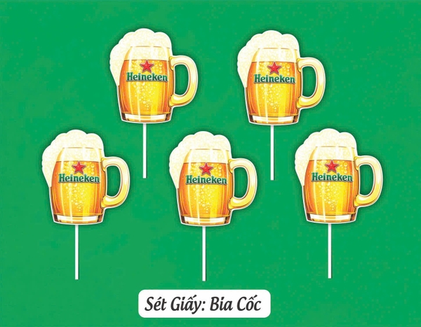 10 set giấy hình cốc bia HD (5 thẻ/set).