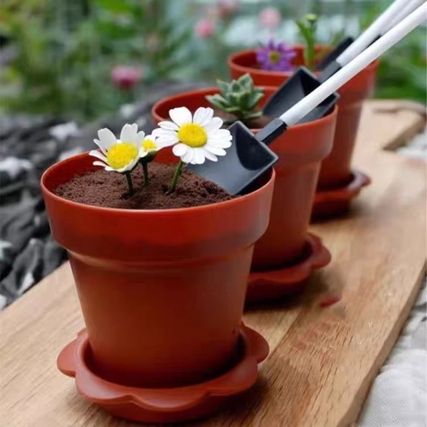 Lốc 20 cốc hình chậu hoa nhựa kt 7.5cmx8cm.