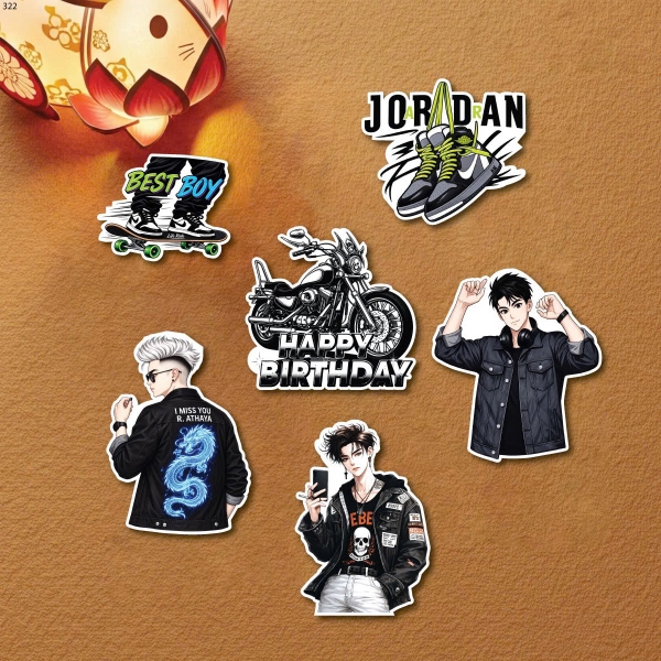5 set giấy chủ đề thanh niên (chữ Jordan).