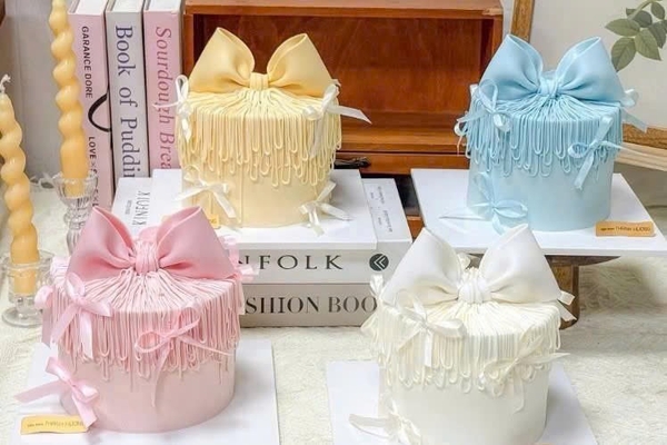 Nơ đất nặn Chiều dài 12,5cm cao 7cm-VÀNG.