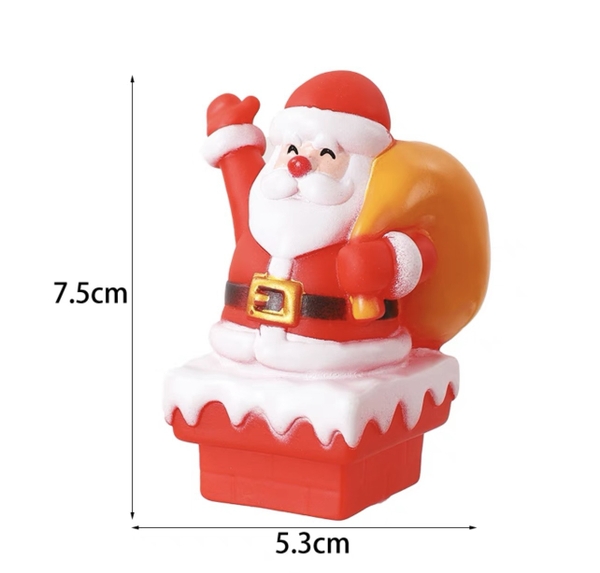 Tượng ông già noel vác túi quà vàng (nhựa).