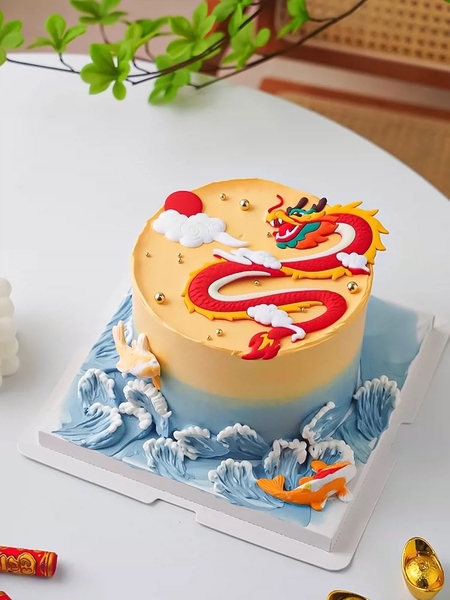 Set nhựa dẻo 3 chi tiết (rồng-núi-mây).
