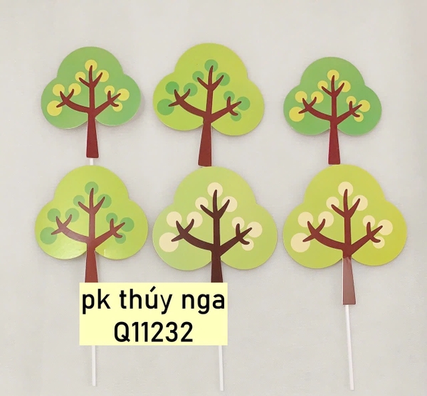 10 set cây xanh dáng tròn (cành nâu)-thanh lý