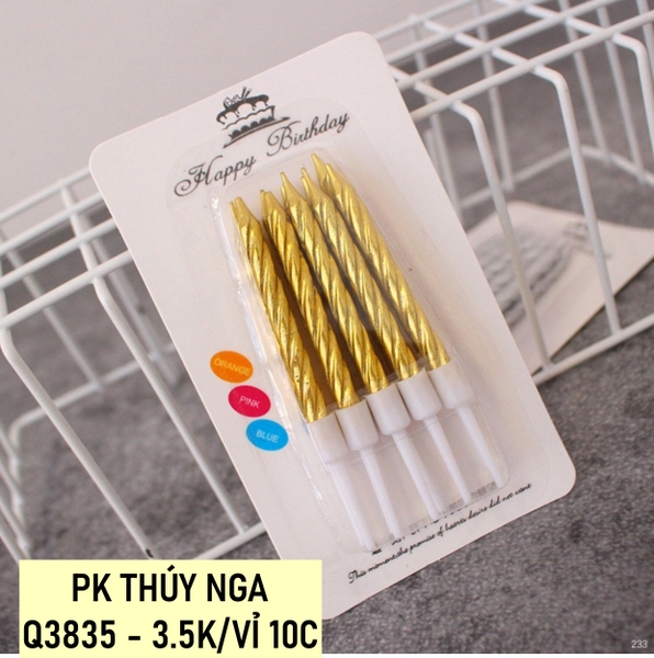 Nến nhũ vàng - 10 cây