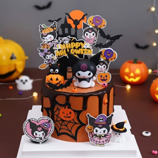 Combo 2 set giấy chủ đề  Halloween - KUROMI bí ngô.